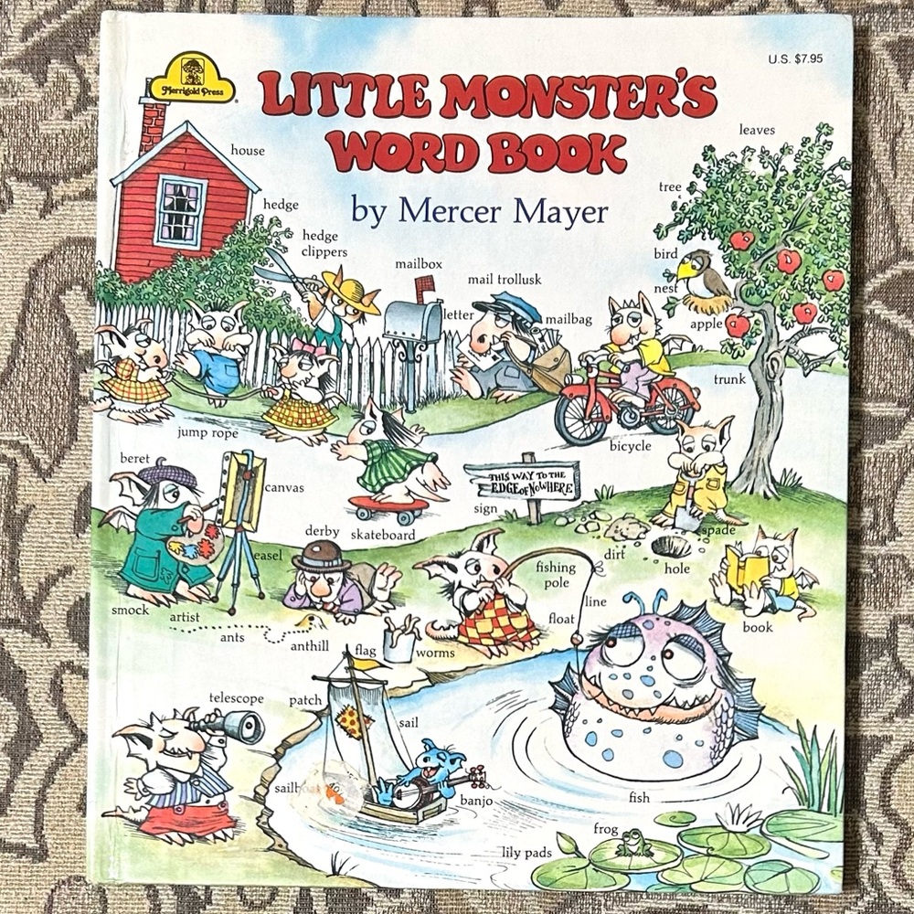 Little Monster’s Word Book by Mercer Mayer Vintage 1977 Hardcover